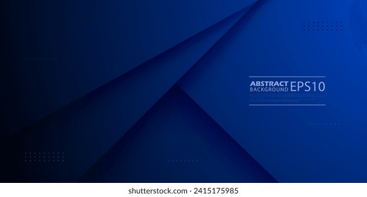 Fondo de vector abstracto dinámico azul oscuro con líneas de sombra rectas. Gradiente de calidad media creativa moderna. 3.ª portada del diseño empresarial. Vector Eps10