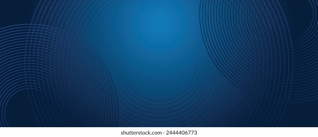 Dark blue dynamic abstract vector background with diagonal lines. 3d business presentation banner cover for sales event evening party. Fast moving circles, soft wave lines and decoration lines. Ep 10