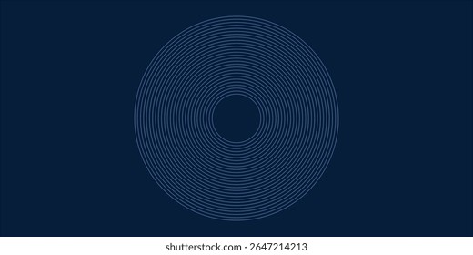 Dark blue dynamic abstract vector background with diagonal lines. 3d business presentation banner cover for sales event evening party. Fast moving circles, soft wave lines and decoration lines. Ep 10