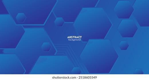Fondo 3D abstracto de degradado dinámico azul oscuro con sombra y luz. Forma de superposición de patrón hexagonal. Diseño fresco.