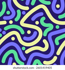 Dark Blue Electric Abstract Pattern Background