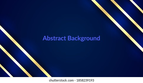 dark blue elegant luxury with golden line texture corner frame background