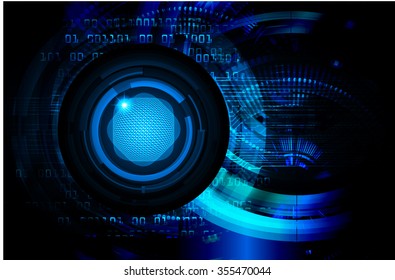 dark blue eye Light Abstract Technology background for computer graphic website internet and business