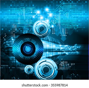 dark blue eye Light Abstract Technology background for computer graphic website internet and business. circuit. illustration. digital. infographics. binary code.