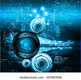 dark blue eye Light Abstract Technology background for computer graphic website internet and business. circuit. illustration. digital. infographics. binary code.