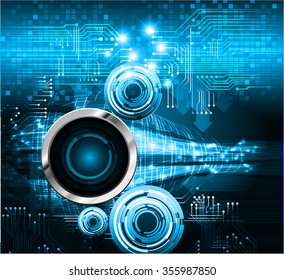 dark blue eye Light Abstract Technology background for computer graphic website internet and business. circuit. illustration. digital. infographics. binary code.