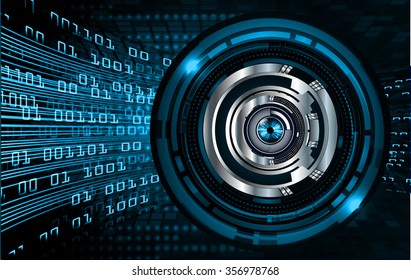 dark blue eye Light Abstract Technology background for computer graphic website internet and business. circuit. illustration. digital. infographics. binary code. scan virus