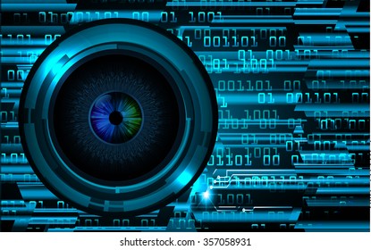 dark blue eye Light Abstract Technology background for computer graphic website internet and business. circuit. illustration. digital. infographics. binary code.