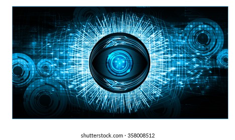 dark blue eye Light Abstract Technology background for computer graphic website internet and business. circuit. illustration. digital. infographics. binary code. scan virus