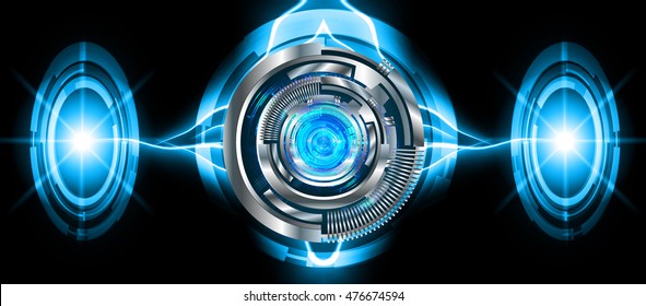 dark blue eye Light Abstract Technology background for computer graphic website internet and business. circuit. illustration. digital. infographics. binary code