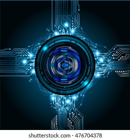 dark blue eye Light Abstract Technology background for computer graphic website internet and business. circuit. illustration. digital. infographics. binary code