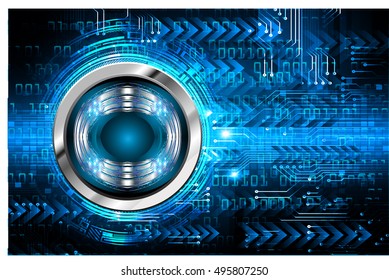 dark blue eye Light Abstract Technology background for computer graphic website internet and business. circuit. illustration. digital. infographics. binary code background. www.vector.Spark