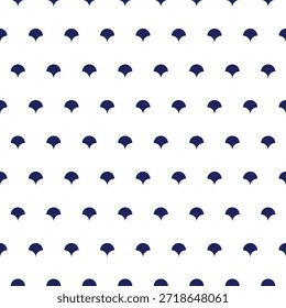 Patrón transparente en forma de abanico azul oscuro sobre un fondo blanco, perfecto para envolver papel