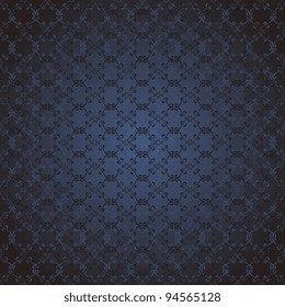 dark blue floral seamless background
