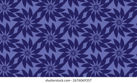 Fondo de patrón transparente floral azul oscuro