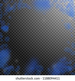 Dark blue flower petals falling down. Majestic romantic flowers vignette. Flying petal on transparent square background. Love, romance concept. Dazzling wedding invitation.