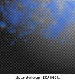 Dark blue flower petals falling down. Stunning romantic flowers gradient. Flying petal on transparent square background. Love, romance concept. Bizarre wedding invitation.