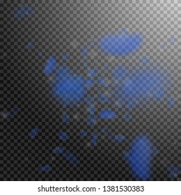 Dark blue flower petals falling down. Curious romantic flowers explosion. Flying petal on transparent square background. Love, romance concept. Astonishing wedding invitation.