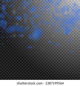 Dark blue flower petals falling down. Brilliant romantic flowers gradient. Flying petal on transparent square background. Love, romance concept. Bold wedding invitation.