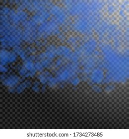 Dark blue flower petals falling down. Great romantic flowers gradient. Flying petal on transparent square background. Love, romance concept. Charming wedding invitation.