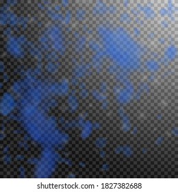 Dunkelblaue Blütenblätter fallen herunter. Schöne romantische Blumen Farbverlauf. Fliegendes Blütenblatt auf transparentem, quadratischem Hintergrund. Liebe, Liebeskonzept. Kleine Hochzeitseinladung.