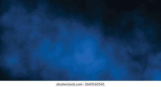 Dark Blue Fog and Smoke Background with Ethereal Gradient

