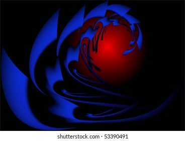 Dark blue fractal