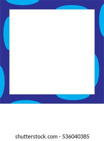 Dark blue frame with blue decoration