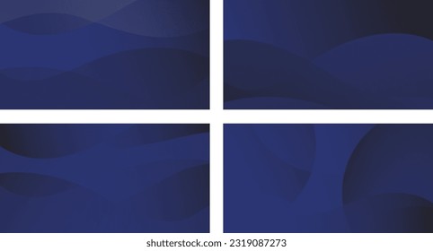 Dark blue frame set for banner backdrop background wallpaper template social media post ads