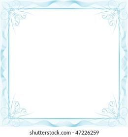 Dark blue framework. The illustrated pattern on white background