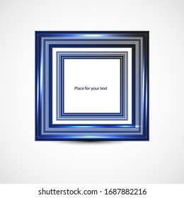 dark blue framework for your text. template design