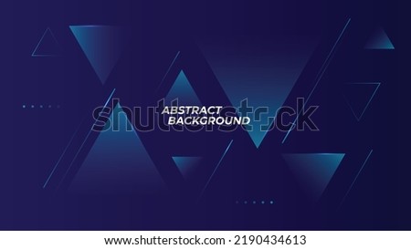 Dark blue futuristic background. Dynamic composition with overlay triangle shapes. Colorful geometry background for technology, sports, movement, speed concept. Vector illustration