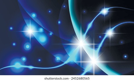 Dark blue futuristic wallpaper. An excellent background for designing pages on social networks, posters, presentations, outdoor advertising and your other projects. Vector.