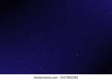 Dark blue galaxy vector illustration, glowing stars night sky background design