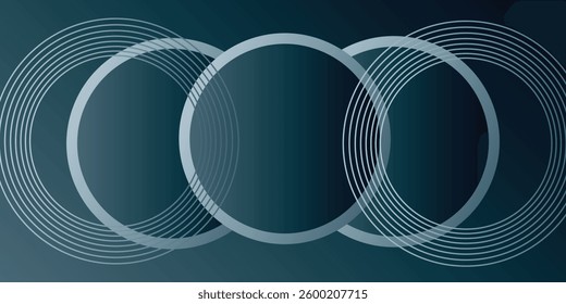 dark blue geometric abstract background overlap layer on bright space. Modern graphic design element circles style concept for banner.