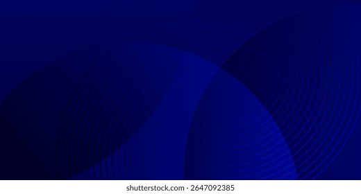 dark blue geometric abstract background overlap layer on bright space with lines effect decoration. Modern graphic design element circles style concept for banner.