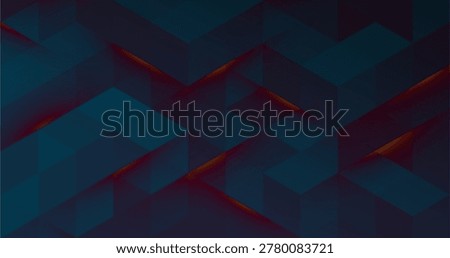 Dark Blue geometric abstract background. Triangles and Cubes Pattern. Modern Graphic Design BG for banner, flyer, card, cover, or brochure