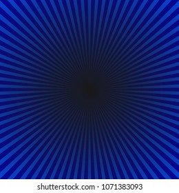 Dark Blue Geometric Abstract Ray Burst Background - Gradient Vector Design With Radial Stripe Rays