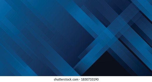Fondo geométrico azul oscuro. fondo de presentación abstracto moderno 3D. Decoración abstracta, patrón azul claro, ilustración vectorial con concepto corporativo moderno. Usar para banner, portada y más
