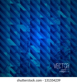 dark blue geometric background for design with sample text