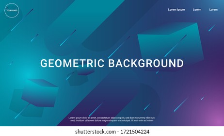 dark blue  geometric background. landing page.
