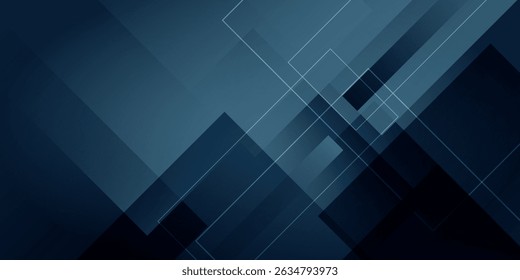 Fundo geométrico azul escuro com elementos de formas. eps 10 vetor dinâmico