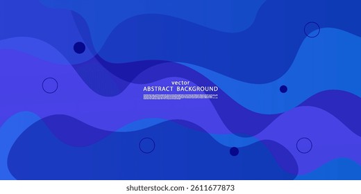 Dark blue geometric business banner design. Creative banner design with wave shape. Simple design on dark horizontal banner. Vector Eps10