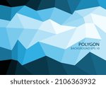 Dark blue geometric rumpled triangular low poly style gradient illustration graphic background. Vector polygonal design for your business.