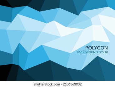 Dark blue geometric rumpled triangular low poly style gradient illustration graphic background. Vector polygonal design for your business.