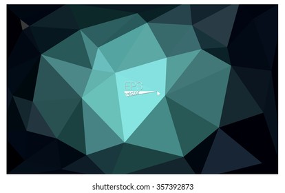 Dark blue geometric rumpled triangular low poly origami style gradient illustration graphic background. Vector polygonal design for your business.