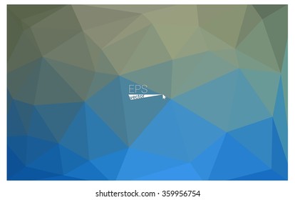Dark blue geometric rumpled triangular low poly origami style gradient illustration graphic background. Vector polygonal design for your business.