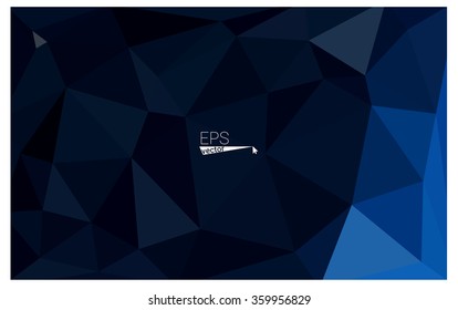 Dark blue geometric rumpled triangular low poly origami style gradient illustration graphic background. Vector polygonal design for your business. Dark blue geometric rumpled triangular low poly origami style gradient illustration graphic background. Vector polygonal design for your business.