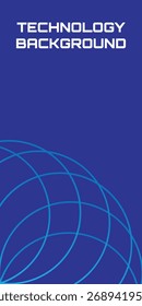 Fondo de Formas geométricas azul oscuro. Plantilla de Anuncio de tecnología radial de círculo de línea