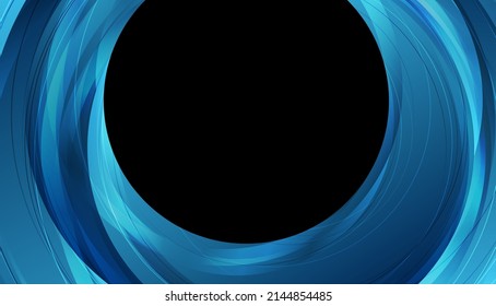 Dark blue glossy circles abstract geometric tech background. Vector design